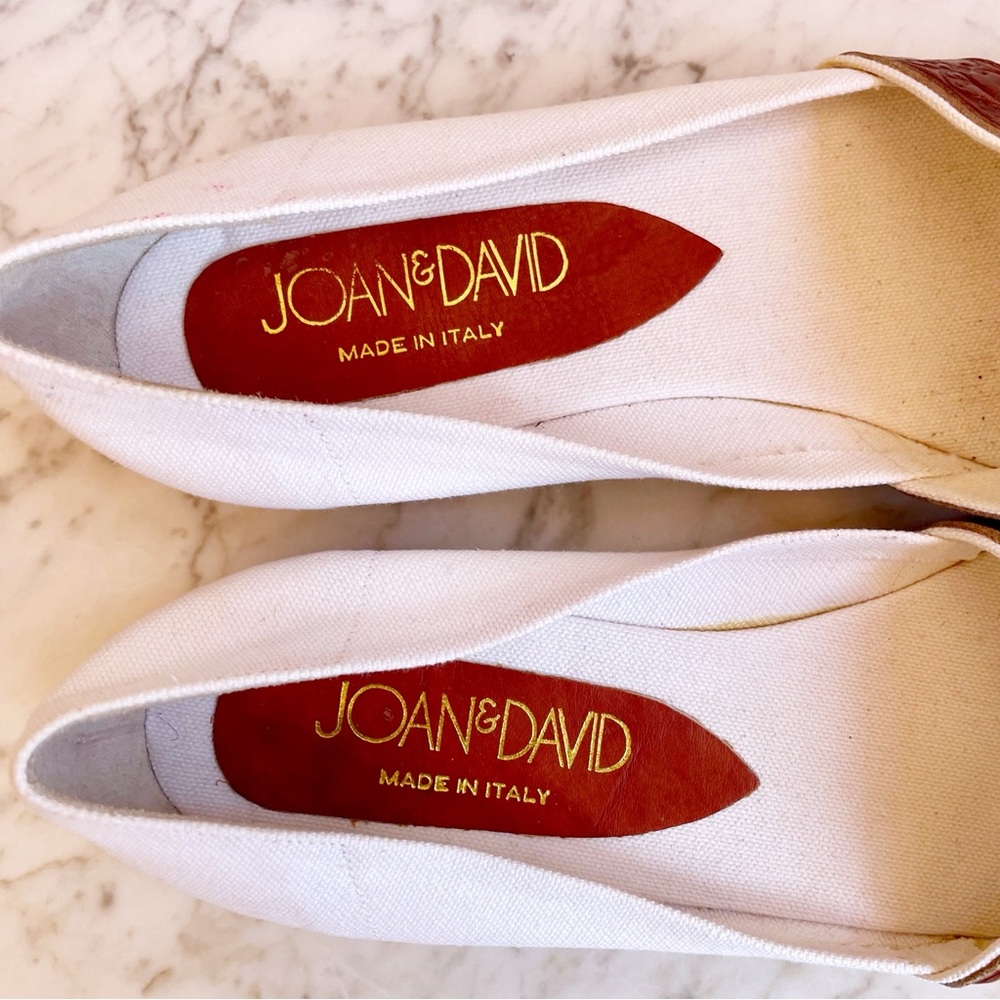 Vintage 80s Italian Canvas and Leather Slip on Espadrille - Picture 5 of 16